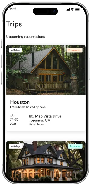 Airbnb clone app screen 1