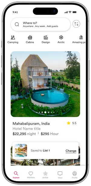 Airbnb clone app screen 2