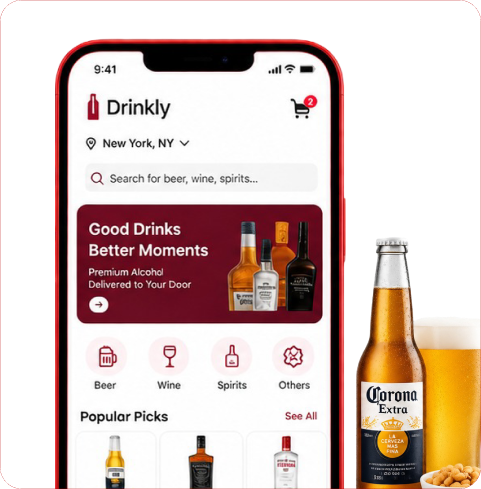 Customer app home screen