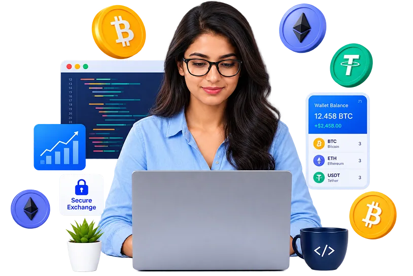 Dedicated crypto exchange developer working on a trading platform