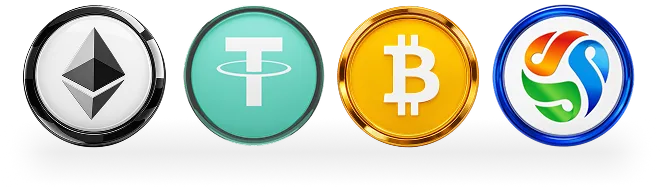 Ethereum, Tether, Bitcoin and Abservetech crypto coins