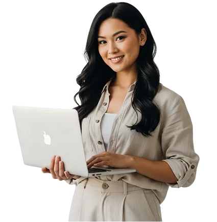 Developer consultant holding a laptop