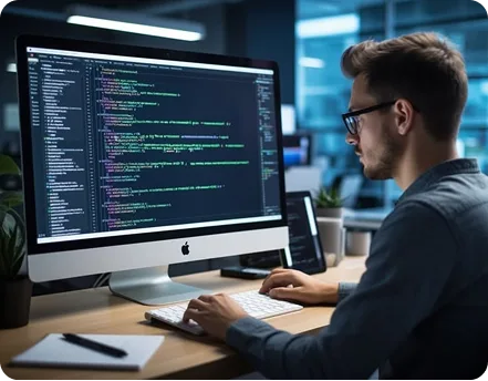 Senior dedicated developer at work