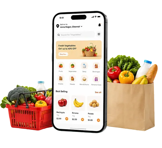 Grocery app preview