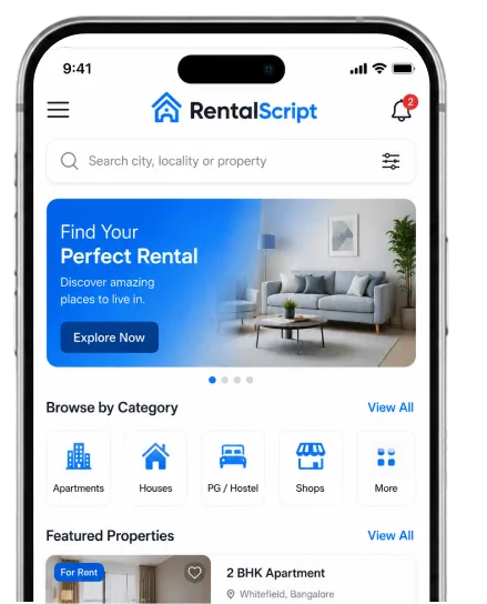 Rental script mobile app