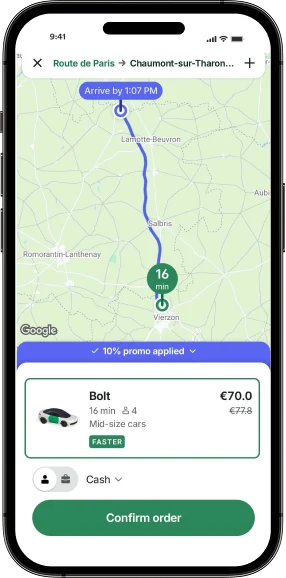 Bolt-Like App mobile mockup