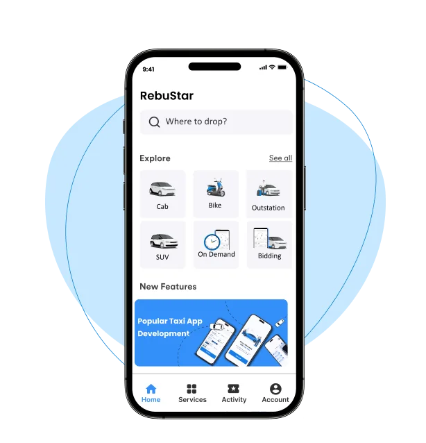 Passenger App screen