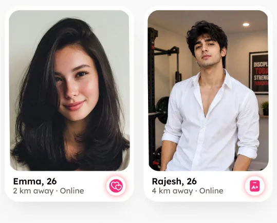 Dating profile cards with AI matching