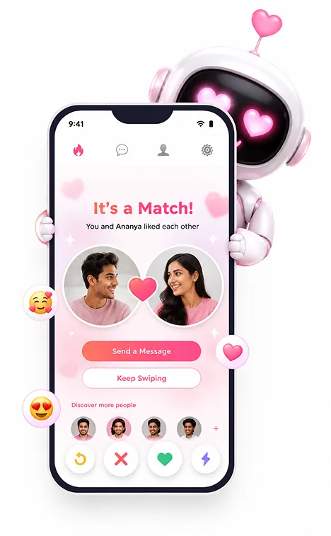 AI dating app match screen