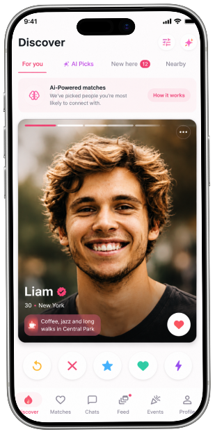 Tinder clone app screen 2